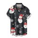 thumbnail image 4 of Blusa y camisa de manga corta con cuello vuelto para hombre, blusa informal de moda con cuello vuelto, blusa estampada de manga corta con botones, blusa de poliéster para hombre, 4 of 6
