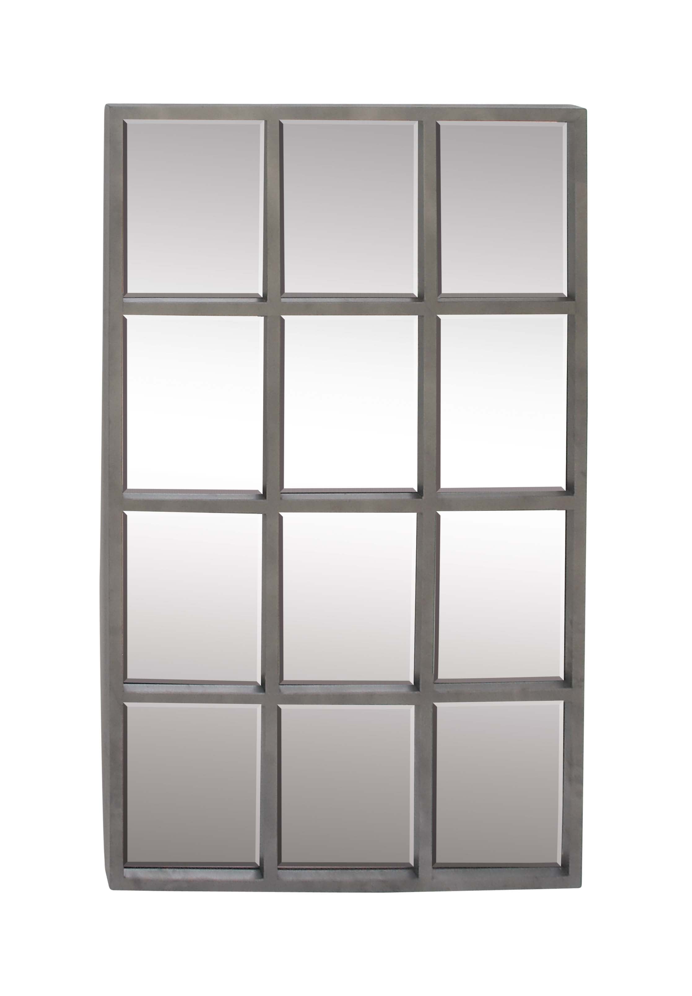 Decmode Contemporary 44 X 27 Inch Inch Metal Gray Rectangular Wall