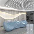 thumbnail image 4 of Baked paint company front desk fiberglass  educational institution counter, beauty salon reception counter sales department My Lux Decor Round, 4 of 16