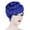Sapphire Blue, variant on Ludlz Women's Pearl Rose Flower Ruffle Chemo Pleated Muslim Hijab Turban Cancer Headband Beanie