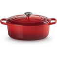 thumbnail image 2 of Le Creuset 4.3 Qt Cast Iron Signature Oval Casserole, Cherry Red, 2 of 6