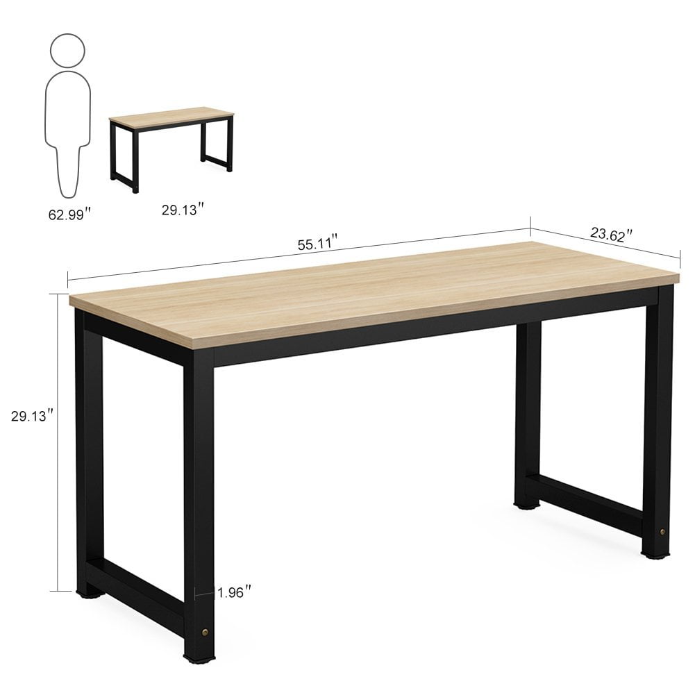 Tribesigns Computer Desk 55 Large Office Table Study Tribesigns Computer Desk 55 Large Office Table Study Writing Workstation White Black Leg Com