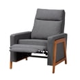 thumbnail image 2 of Baxton Studio Halstein Mid-century Modern Grey Fabric Upholstered Lounge Chair, 2 of 13