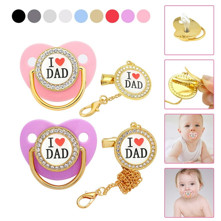 QIPOPIQ Clearance Baby Pacifier Initial Clip Silicone Infant