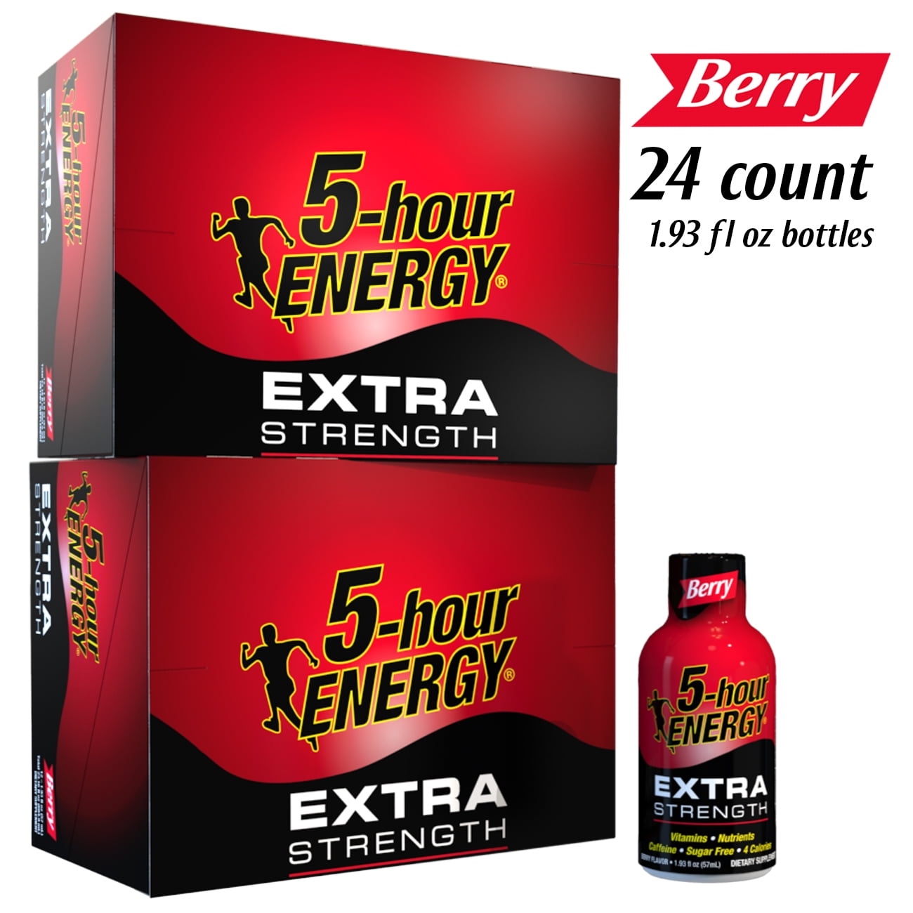 5hour ENERGY® Shot, Extra Strength, Berry, 1.93 oz, 24 Pack Walmart