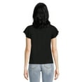 thumbnail image 3 of Time and Tru Women's Twist Top with Short Sleeves, 3 of 5