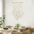 thumbnail image 7 of Macrame Wall Hanging,Leaves Woven Tapestry, Feather Handmade Tassels Boho Wall Decor,Leaves Art Decorations for Nursery Bedroom Living Room Apartment Home Backdrop, 7 of 7