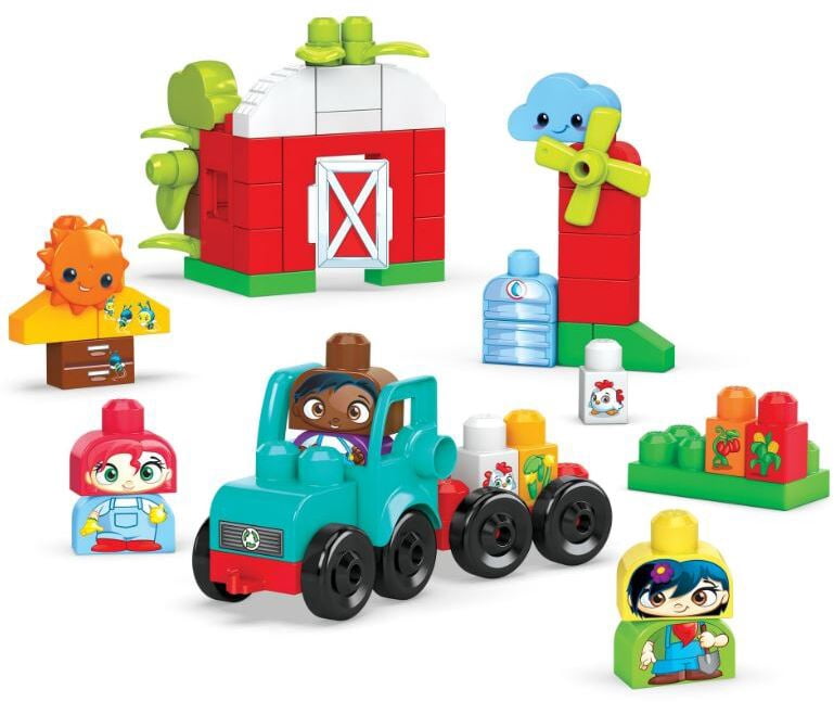 MEGA BLOKS - Green Town Grow & Protect Farm, 51 Piece Toddler Building Toy Set