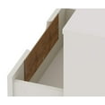 thumbnail image 4 of Manhattan Comfort Rockefeller Moderne 1 Tiroir Table de Chevet, Blanc Cassé & Nature, 4 of 7