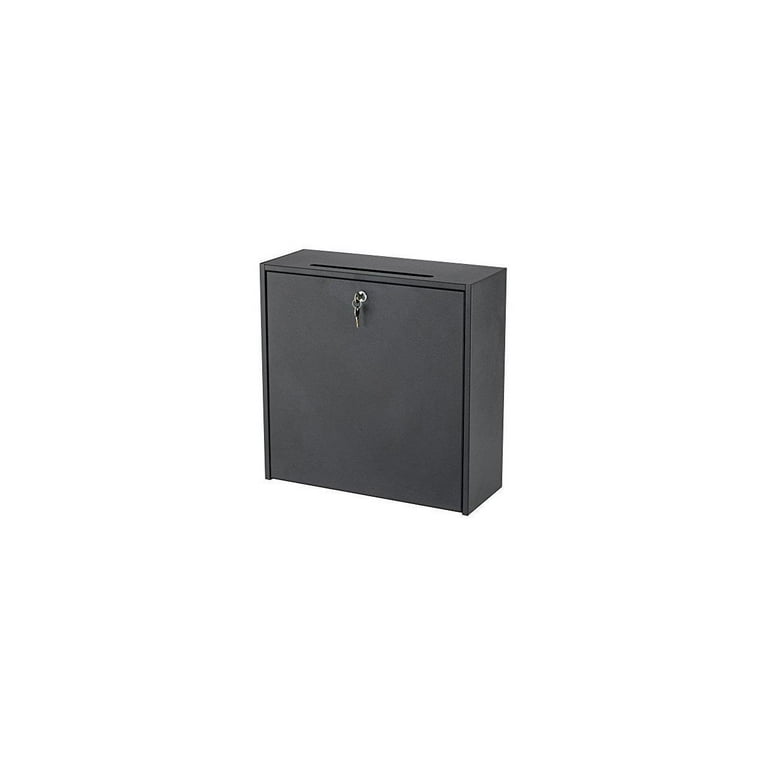 Wall-Mountable Interoffice Mailbox, 12 x 3 x 12, Black Wall-Mountable Interoffice Mailbox, 12 x 3 x 12, Black