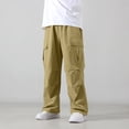 thumbnail image 2 of Acaics Boys' Wide Leg Cargo Pants, Elastic High Waist Multi Pocket Lightweight Loose Trousers for Daily Outdoor Back to School Outfits, Sizes 7–15, 2 of 6