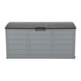 thumbnail image 2 of Hassch Outdoor Storage Box, 75 Gallon Indoor & Outdoor Deck Box with Lockable Lid, Waterproof Bin with Handles and Wheels for Patio Cushions, Gardening Tools, Grey, 2 of 8