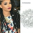 thumbnail image 4 of Puños de trenza de pelo coloridos, 50 piezas de anillos de trenza de pelo de metal ajustables Puños de trenza de pelo ajustables Rendimiento inigualable, 4 of 8