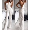thumbnail image 5 of Monos de mujer de una pieza con cuello oblicuo, sin mangas, monos, pantalones rectos de color sólido, bolsillos empalmados, estilo callejero sexy, 5 of 5