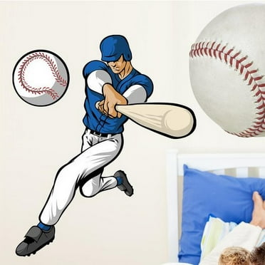 Wallhogs Winn Baseball Player Cutout Wall Decal