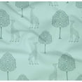 thumbnail image 4 of oneOone Organic Cotton Poplin Twill Fabric Tree & Giraffe Block Print Sewing Fabric BTY 42 Inch Wide, 4 of 4