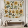 thumbnail image 5 of Farmhouse Sunflower Small Tapestry for Bedroom Wall Hanging Tapestry, Retro Summer Botanical Ceiling Backdrop Tapestries Poster Blanket Wall Decor for Teens Room Living Room Dorm 23" x 28", 5 of 8