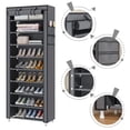 thumbnail image 2 of 10-Tier Non-Woven Shoe Rack, Space-Saving Vertical Shoe Storage Organizer for Entryway Closet Dormitory, Large Capacity Breathable Dustproof Portable, 2 of 9
