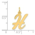 thumbnail image 3 of 14k Medium Script Initial H Charm in 14k Yellow Gold, 3 of 3