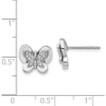 thumbnail image 2 of 14K White Gold Diamond Butterfly Earrings (10 X 11) Made In India em3991-015-wa, 2 of 4