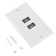 thumbnail image 2 of Panel de placa de pared, puerto dual USB 2.0, placa de pared USB, diseño elevado, 2 of 10