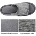 thumbnail image 4 of Sofora by RockDoves Men's Adjustable Wrap Memory Foam Slide Slipper, 4 of 6