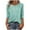 Mint Green-43, variant on perfectbot Blouses for Womens Summer Short Sleeve Trendy Soft Loose Crew Neck Solid Button T-Shirts Cute Outfit ,S-XXL