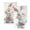Cute Easter Bunny Zxc@123 Cute Easter Bunny Holding A Polka-Dot Egg, variant on 2-Pack Soft 100% Cotton & Highly Absorbent Bath Towel 2 Defferent Pattern Designs Pattern with Blue Waves Blue and White Pattern