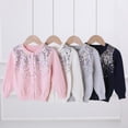 thumbnail image 4 of Esho Girls Button Down Sweaters Cardigan Long Sleeve Knitted Tops Outwear, Size 1-7 Years, 4 of 8