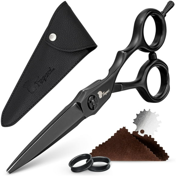Fagaci Tijeras de pelo profesionales de acero 5440C para una precisión superior, cuchillas extremadamente afiladas, tijeras de corte de pelo para mujeres y hombres, tijeras de pelo de nitidez duradera