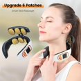 thumbnail image 4 of Masajeador cervical inteligente Shiatsu con calor, masajeador de cuello eléctrico con 4 modos de pulso, 15 niveles de intensidad, masaje de amasado profundo inalámbrico para el hogar, 4 of 4