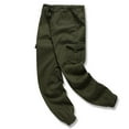 thumbnail image 6 of Christmas Savings Trousers For Men Drawstring Slacks Solid Color Pants Cargo Trousers Straight Leg Slacks Pockets Pants Bouquet Feet Trousers Elastic High Waist Slacks Overalls, 6 of 7