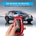 thumbnail image 3 of Key Fob Cover Compatible with Toyota Camry Venza Sienna Land Cruiser Highlander Tundra Corolla Prius 2021-2025 Keychain Case Holder Protector,A-Red, 3 of 6