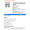 thumbnail image 2 of Front and Rear Air Suspension Strut Set - Compatible with 1999 Mercedes-Benz S320 RWD, 2 of 2