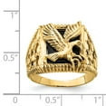 thumbnail image 3 of 14K Yellow Gold Ring Band Men's Onyx Eagle, Size 7, 3 of 5