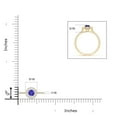 thumbnail image 4 of ANGARA Natural Floating Tanzanite Halo Ring with Diamond Accents in 14K Yellow Gold for Women (Size-4mm) | December Birthstone, Birthday, Anniversary, Jewelry Gift for Women | Natural Tanzanite Ring, 4 of 9