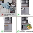 thumbnail image 6 of Double Tilt Out Trash Cabinet Storage Cabinet 20 Gallon with Two Solid Wood Hideaway Trash Holder Drawers, Dual Wooden Free Standing Recycling Cabinets Trash Can Bin Kitchen (Gray), 6 of 8