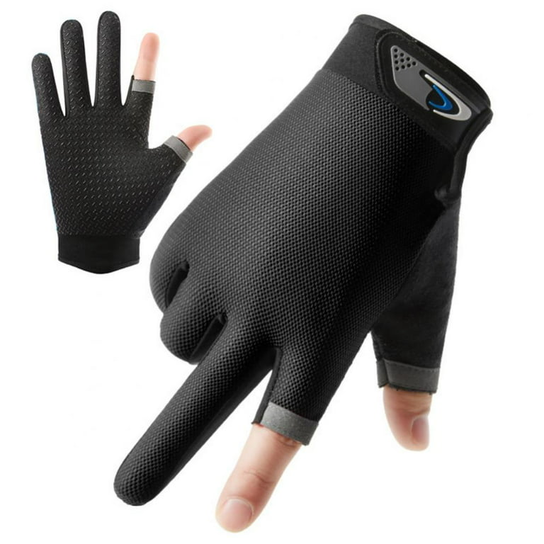 Mens Women Driving Gloves Summer UV Sun gloves Non Slip Touchscreen Two  Finger Cut Gloves Outdoor Sunblock Gloves for Cycling Motorcycle 