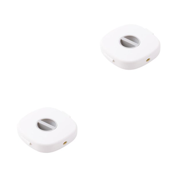 Toystoory Caja de almacenamiento giratoria para enrollador de cables, organizador de gestión de auriculares, soporte para teléfono, estuche Blanco Gris 2piezas
