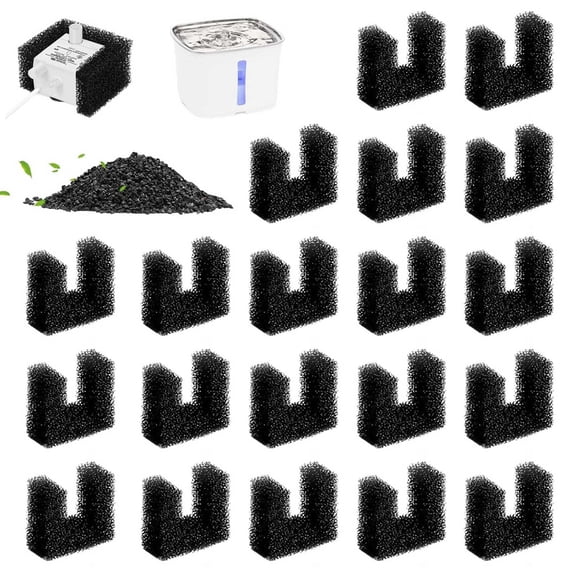 20pcs Cat Water Fountain Sponge Filters, EEEkit Replacement Foam Filters for 64oz/140oz Pet Water Drinking