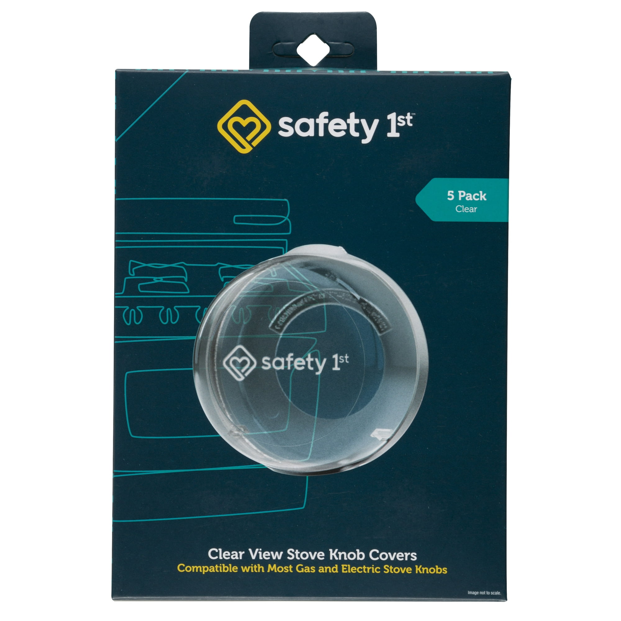 Safety 1ˢᵗ Clear View Stove Knob Covers (5pk), Clear