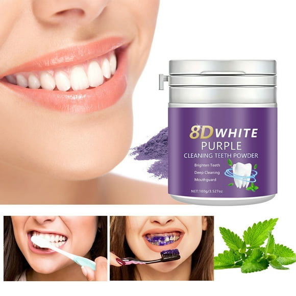 best beauty deals!Purple Teeth Whitening Powder Oral Cleaning Teeth Removal Stains Tooth White Powders 100g on Clearance