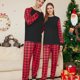 thumbnail image 4 of Xmas Gift 2023 New DIY Support Blank on the Front Christmas Family Pajamas Set Parent-child 2 Pieces Suit Casual Loose Sleepwear, 4 of 4