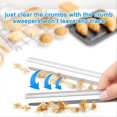 thumbnail image 1 of Table Crumb Sweeper with Pocket Clip Stainless Steel Cleaner 2Pack, 1 of 5