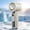 58#White, variant on Transparent Mecha High Speed Turbo Handheld Fan, USB Rechargeable Powerful Wind Cannon Cooler, Cooling Mode Digital Display Gadget for Teens Tech Lovers Outdoor Summer