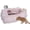 Pinkish White, variant on Cat Tunnel Bed Pinkish White Plush Indoor Pet Play and Sleep Space
