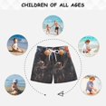 thumbnail image 6 of FORMRS Boys Swim Trunks Quick Dry Mesh Liner Boardshorts Sizes XS-XL, Black Watercolor Space, 6 of 7