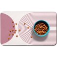 thumbnail image 1 of Esteras De Comida Para Perros Para Pisos Esteras Impermeables Para Cuencos De Agua Para Gatos Alimentación De Mascotas Estera Absorbente Manteles Individuales Para Alimentos Y Agua Bohemia Rosa 12 * 2, 1 of 5