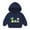 Navy, variant on fnnxnal Toddler 3T Pink Kids Hoodie - Dinosaur & Giraffe on Train Print, 100% Polyester Machine Washable, Durable for 2-8 Years Casual/Play