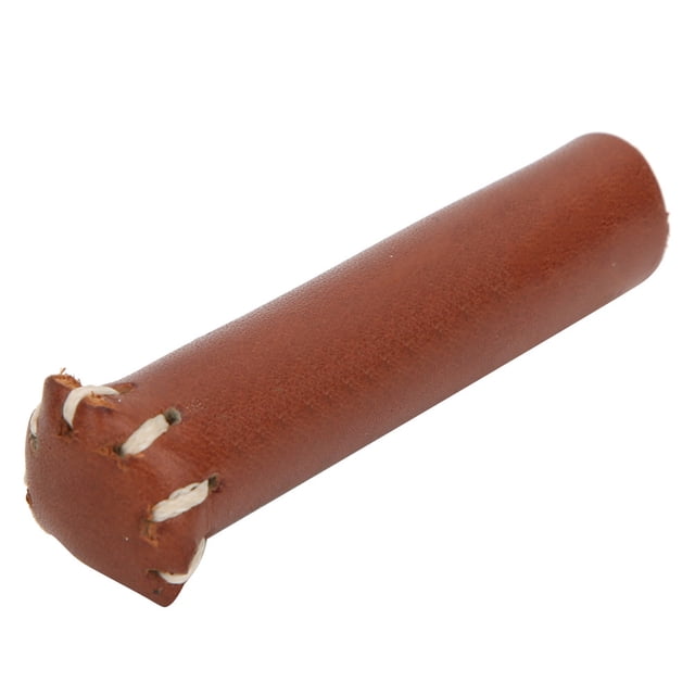 Cubierta de la cabeza de la punta del taco de billar, cubierta protectora de cuero duradero, accesorios profesionales del protector de la cabeza de la punta del taco para palo de billar(Rojo marrón)